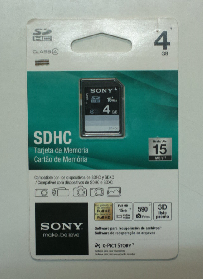 Caducado Tarjeta Sd Sony Nuevo