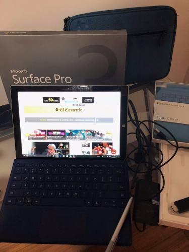 S/1600 Microsoft Surface Pro3 12 8gb Ram 256 Gb Hd 1.7ghz I7