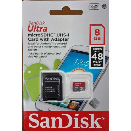 Ultra Microsdhc Uhs-i 8gb Sandisk Clase 10