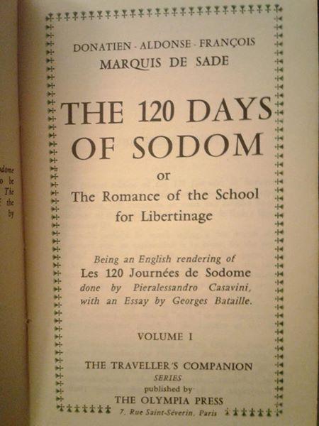 Marqués de Sade 120 Días de Sodoma 3 tomos EN INGLÉS