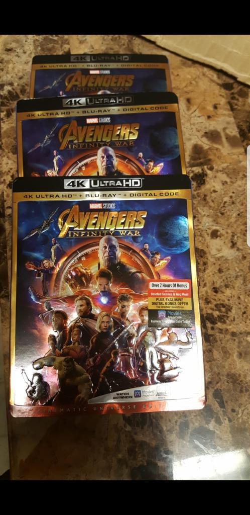 Avengers Infinity War Bluray 4k