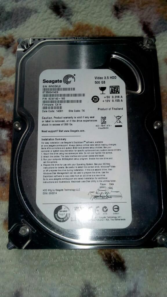 Disco Duro Seagate 500 Gb