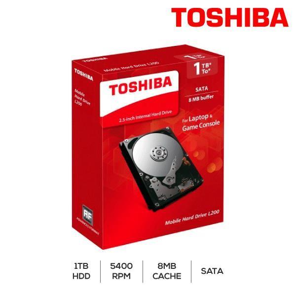 Disco Duro Toshiba L200 de 1TB, Sata, 540 Rpm, 2.5 Laptop