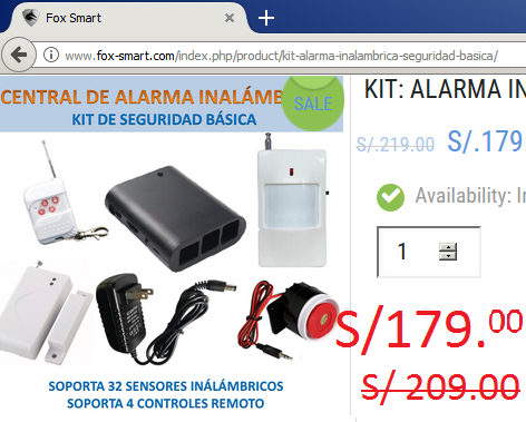 Kit Alarma De Casa Seguridad Basica Alarma Fox Smart