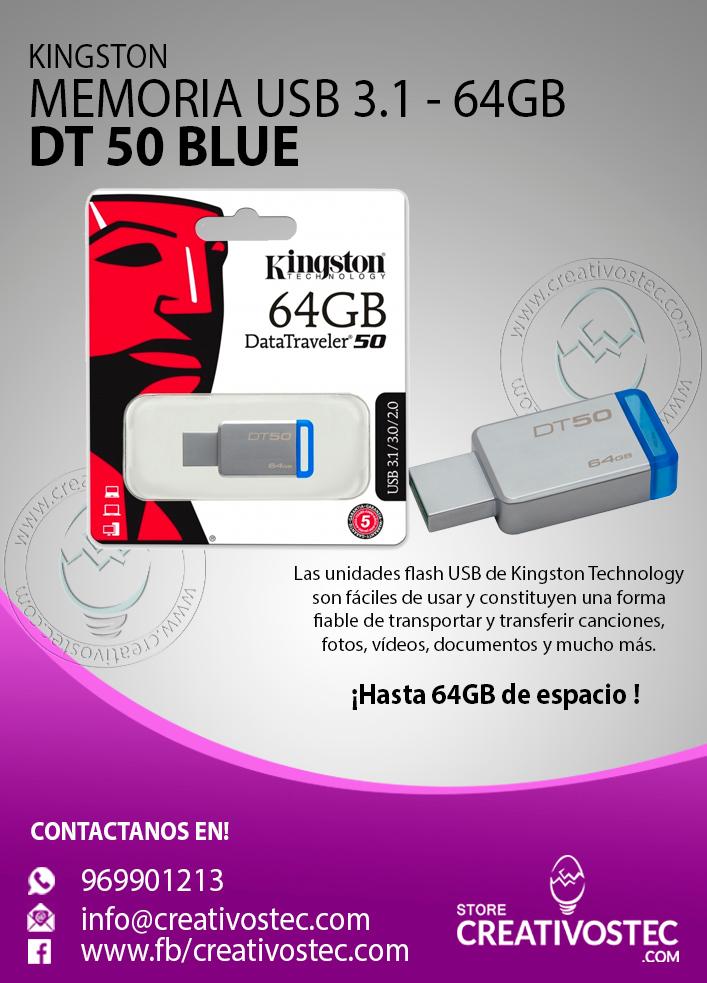 MEMORIA USB 3.1 KINGSTON 64GB