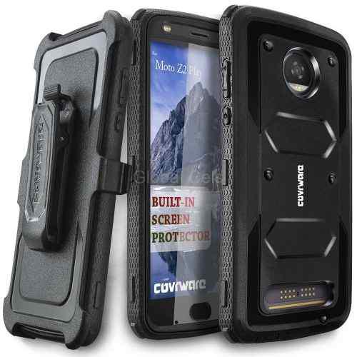 Case Moto Z2 Play E4 Plus Protector 360 Carcasa Usa + Gancho