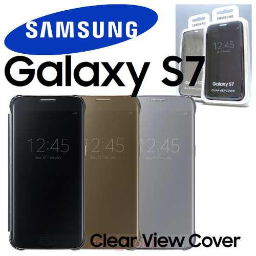 Flip Clear View Cover Para Galaxy S7 Normal 100% Original