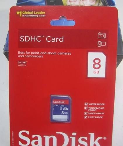 Memoria Para Camara Digital Sandisk Sdhc Card De 8 Gb