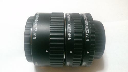 Tubo Extensión Macro Digital Zeikos 12, 20, 36mm Para Nikon