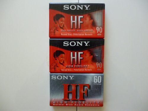 3 Cassette En Blanco X 36 Soles - Sony Hf De Alta Fidelidad