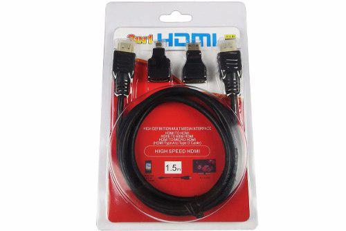 Cable Hdmi Mini Hdmi Micro Hdmi 1.5 Metros