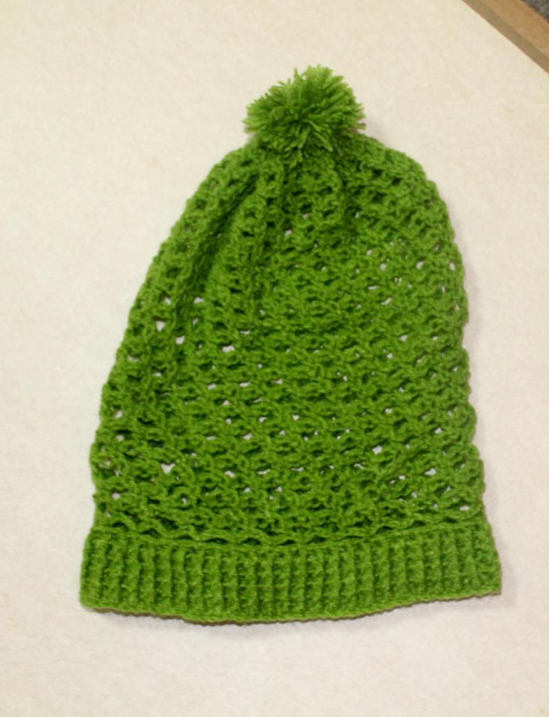 Gorro de lana verde limón