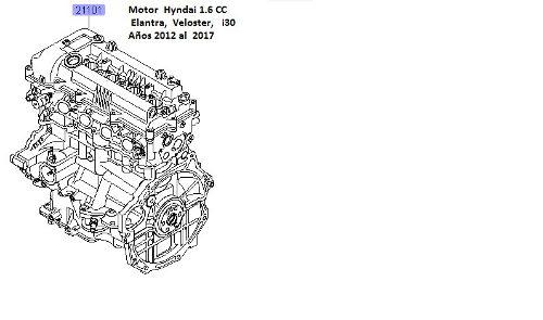 Motor Hyundai 1.6 Elantra, Veloster, I30