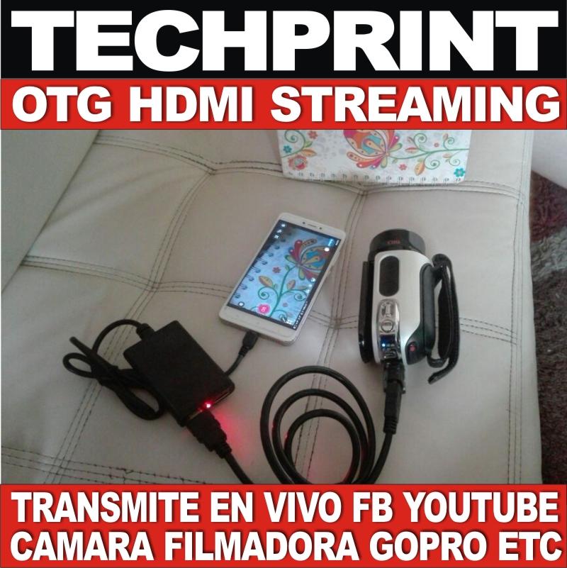Otg Hdmi Transmision Vivo Streaming Full Hd Facebook Youtube