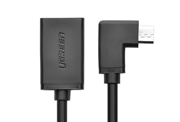 Cable OTG USB Hembra a Micro USB 90°