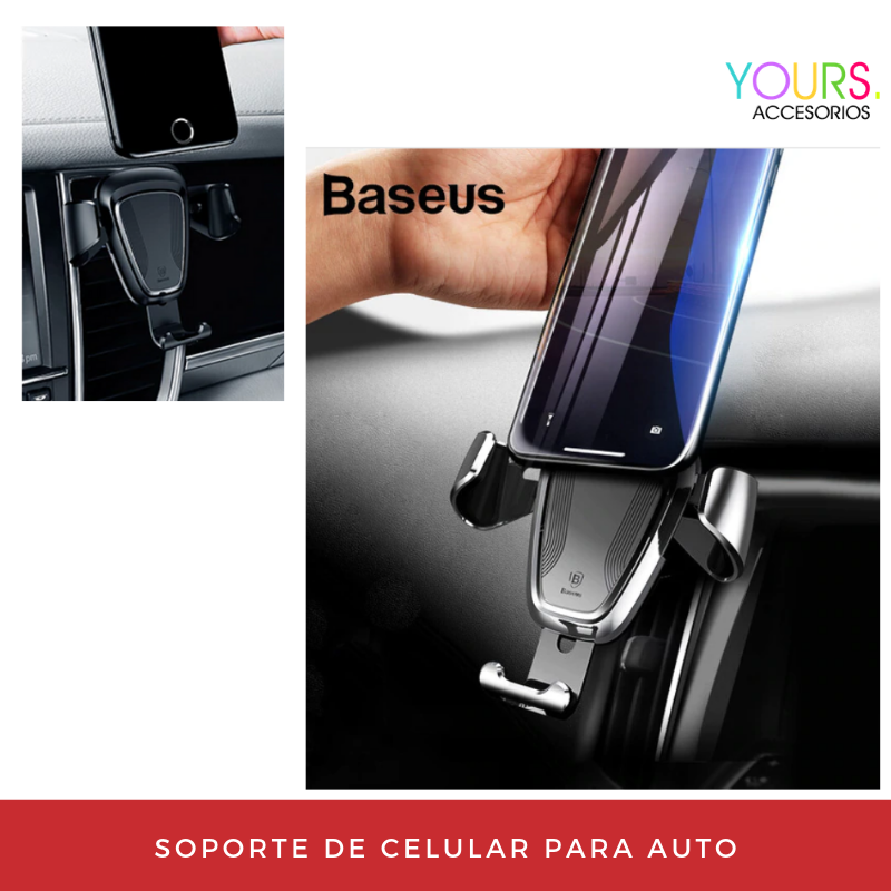 Soporte Auto Holder Celular Aluminio Baseus