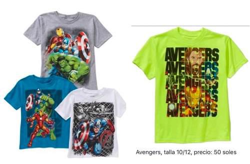 Marvel Avengers Super Heroes Polos Originales