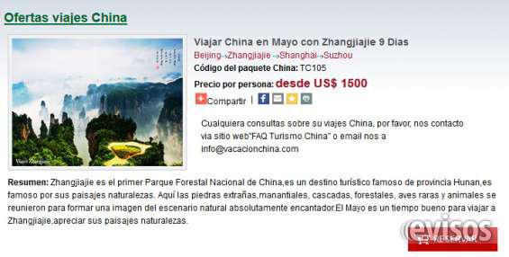 Viajar china en mayo con zhangjiajie 9 dias en Lima