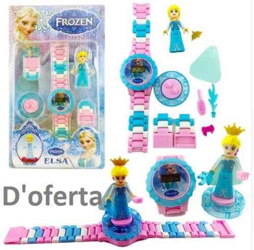 Reloj Niña Bloques Compatible Lego Frozen Ana Elsa