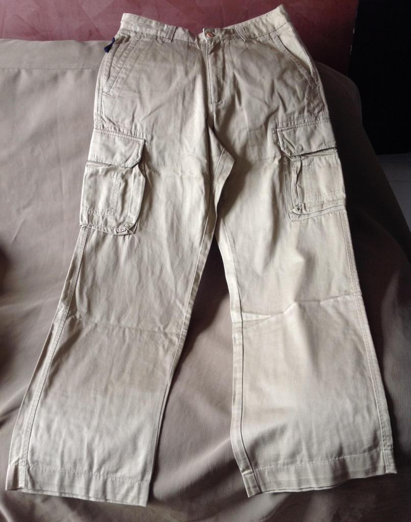 PANTALON DRILL CREMA HOMBRE