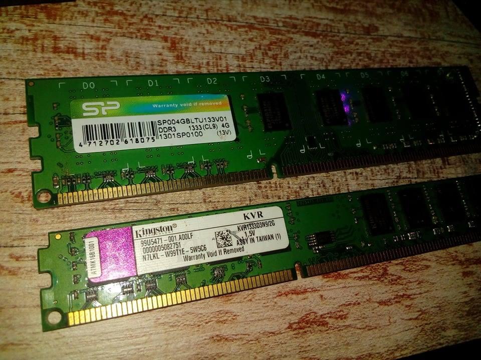Memoria Ram DDR3 4Gb y 2GB