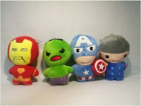 Llaveros Mini Peluche Super Heroes Avengers