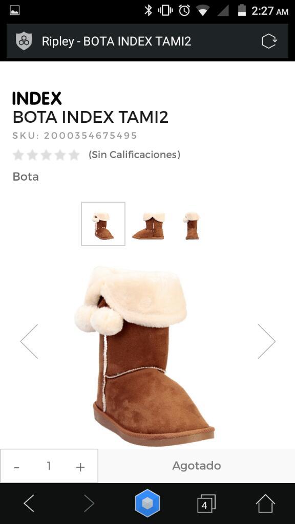 Botas Peluche Index Nuevas 36