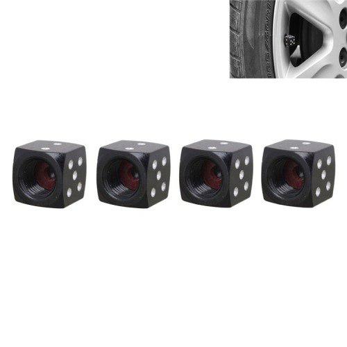8 Dice Style Aluminium Alloy Car Tire Valve Caps Pack Of 4