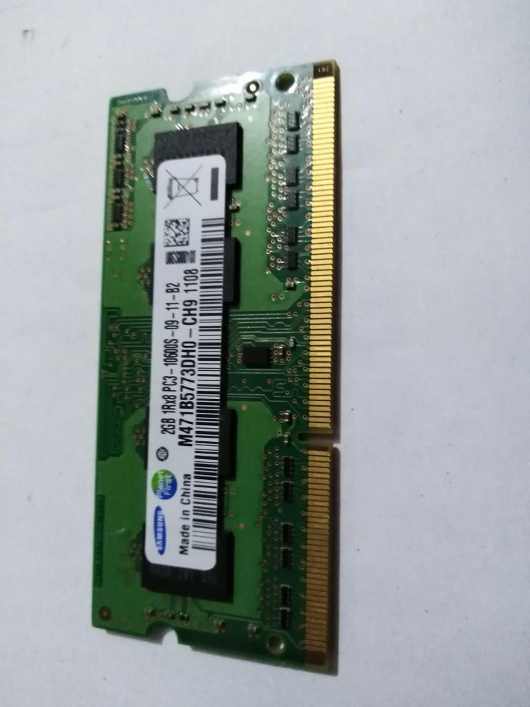 VENDO 2 MEMORIAS RAM DDR3 DE 2GB PARA LAPTOP