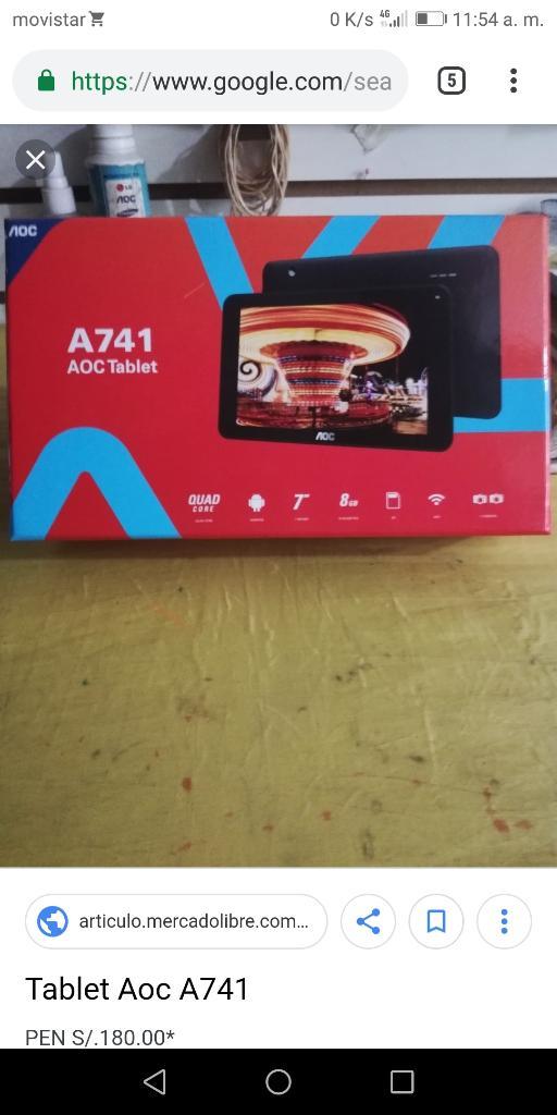 Tablet Aoc Tv Digital 1gb Ram 8gb Almace