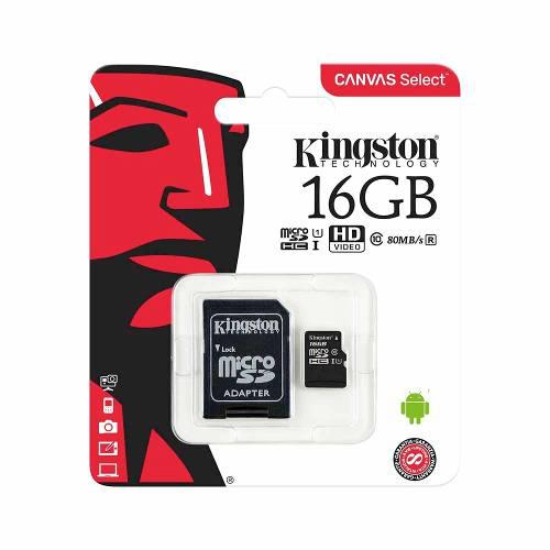 Microsd 16gb Clase 10 Kingstone, Juegos Apps Multimedia