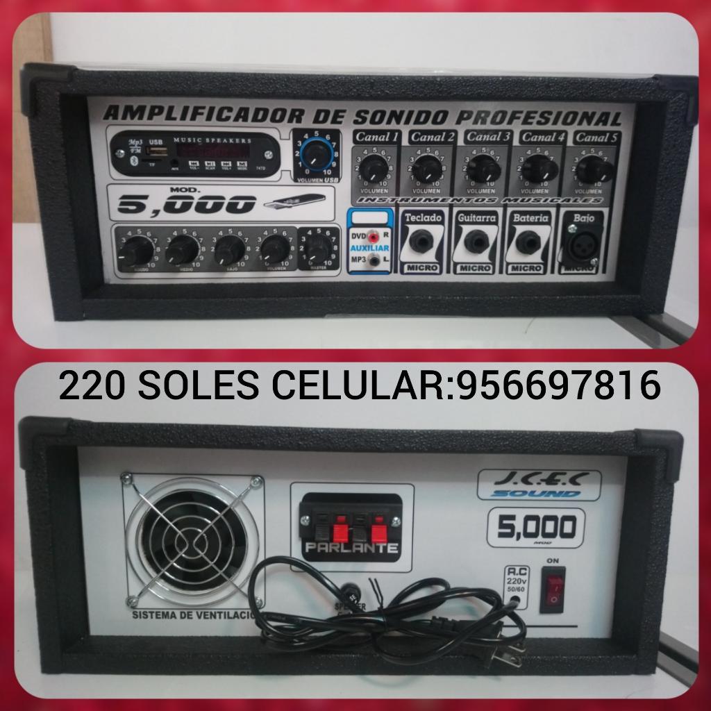 Vendo Amplificador de Sonido con Bluetot