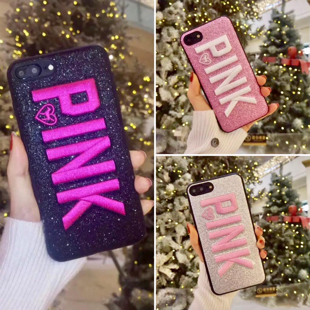 Case Solo para iPhone 6/6S/7/8 Pink Letras Bordadas