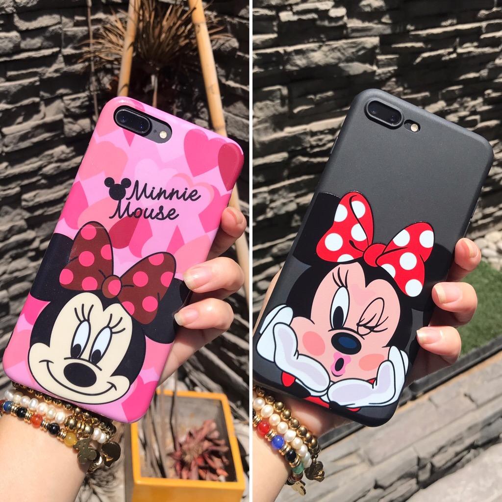 Case Solo para iPhone 7 Plus Y 8 Plus Minnie/Mickey