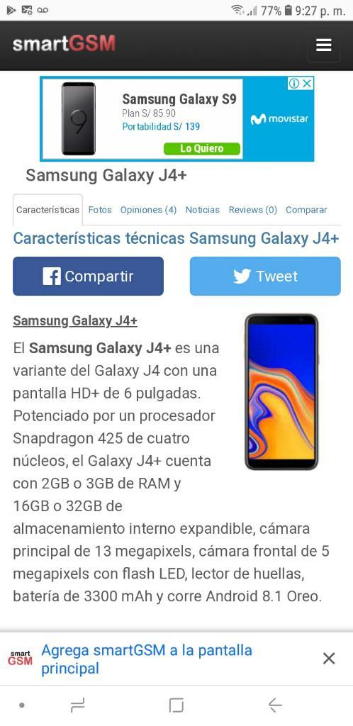 Samsung Galaxy J4 Plus