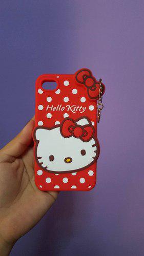 Carcasa De Hello Kitty Silicona Para Iphone 4