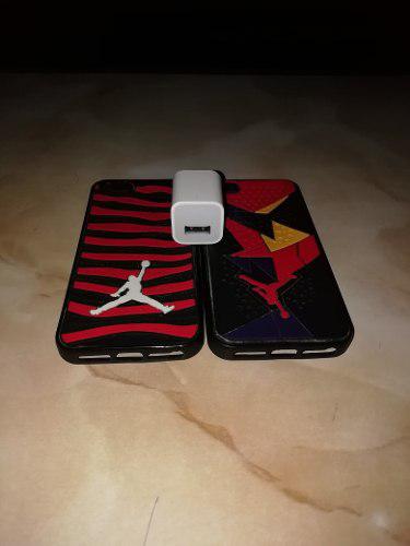 Carcasas Jordan Para Iphone 5 + Coneptor De Usb