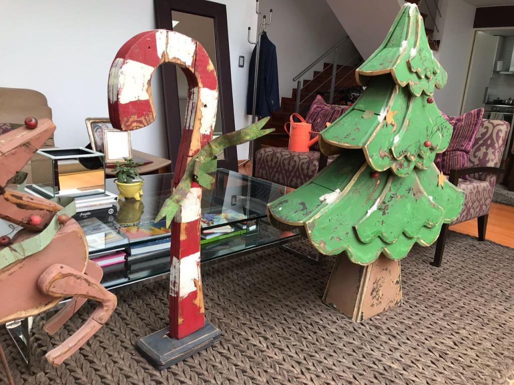 Adornos navideños madera y fierro estilo vintage Christmas