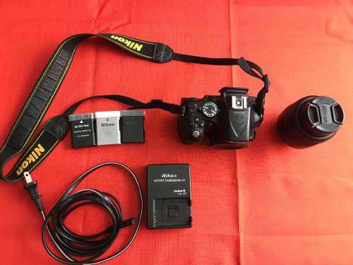 Cámara Nikon D5200 Con Lente 18-55 +3 Baterías Y