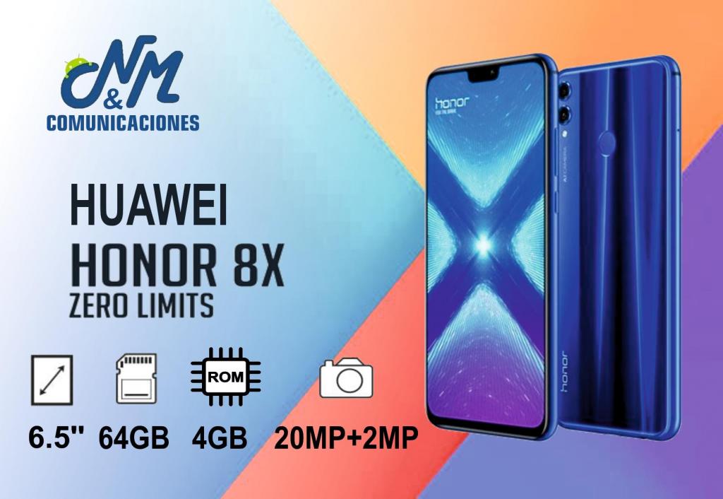Huawei Honor 8x: 64gb/4ram /colores.tienda Lince