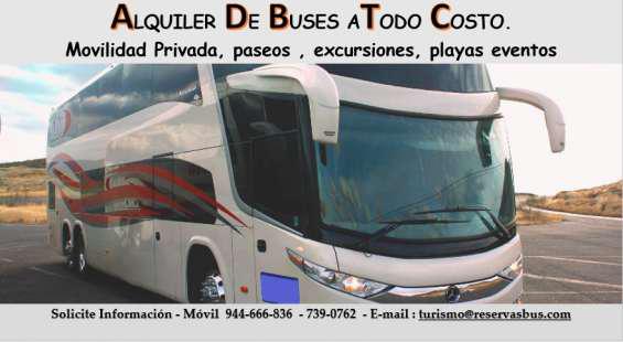 Movilidad privada, alquiler a todo costo, buses lima en Lima