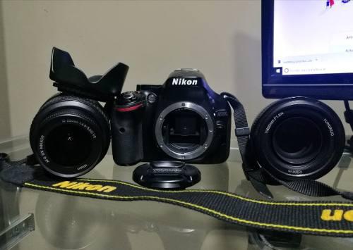 Nikon 5200 + Dos Lentes (18-55 Y 50mm), Dos Baterias Y Más