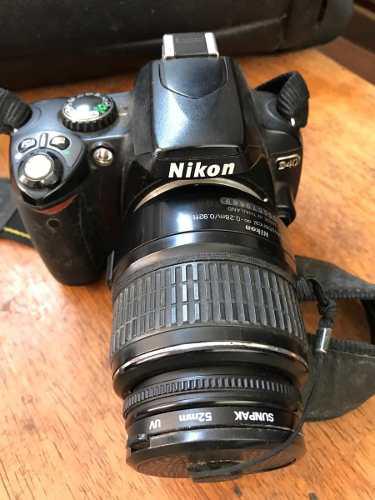 Nikon D40 Camara Digital Lentes 18-55mm 55-200mm Y Estuche