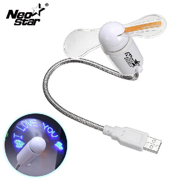 Portátil y flexible mini ventilador USB con luz LED