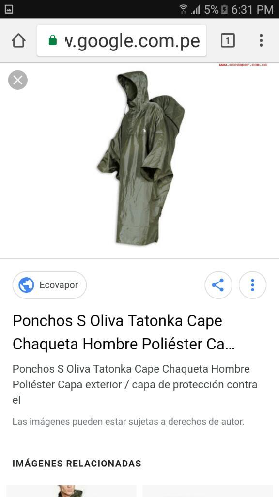 Poncho para La Lluvia Totanka