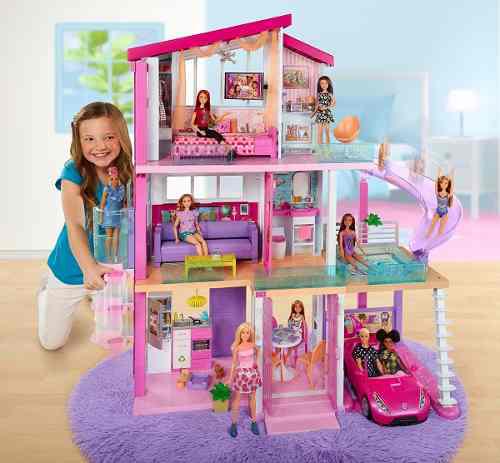 Super Casa De Barbie Con Tobogan + Auto Convertible Glam