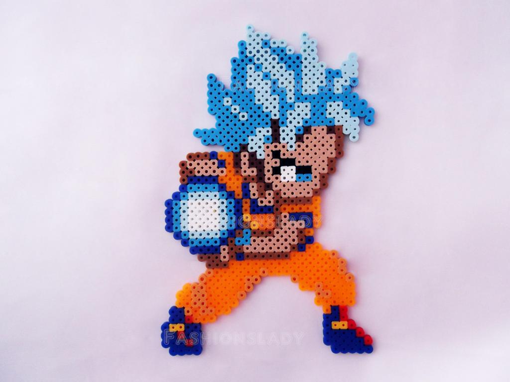 Hama Beads Figura Goku De Dragon Ball Super