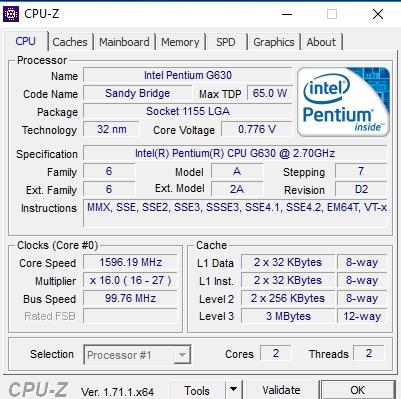 CPUU Pentium G Ghz/ 6 Ram
