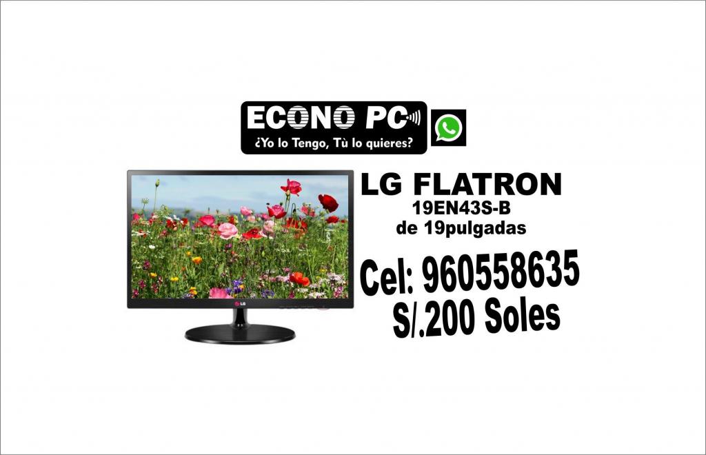 VENDO MONITOR LED LG FLATRON 19EN43SB de 19pulgadas