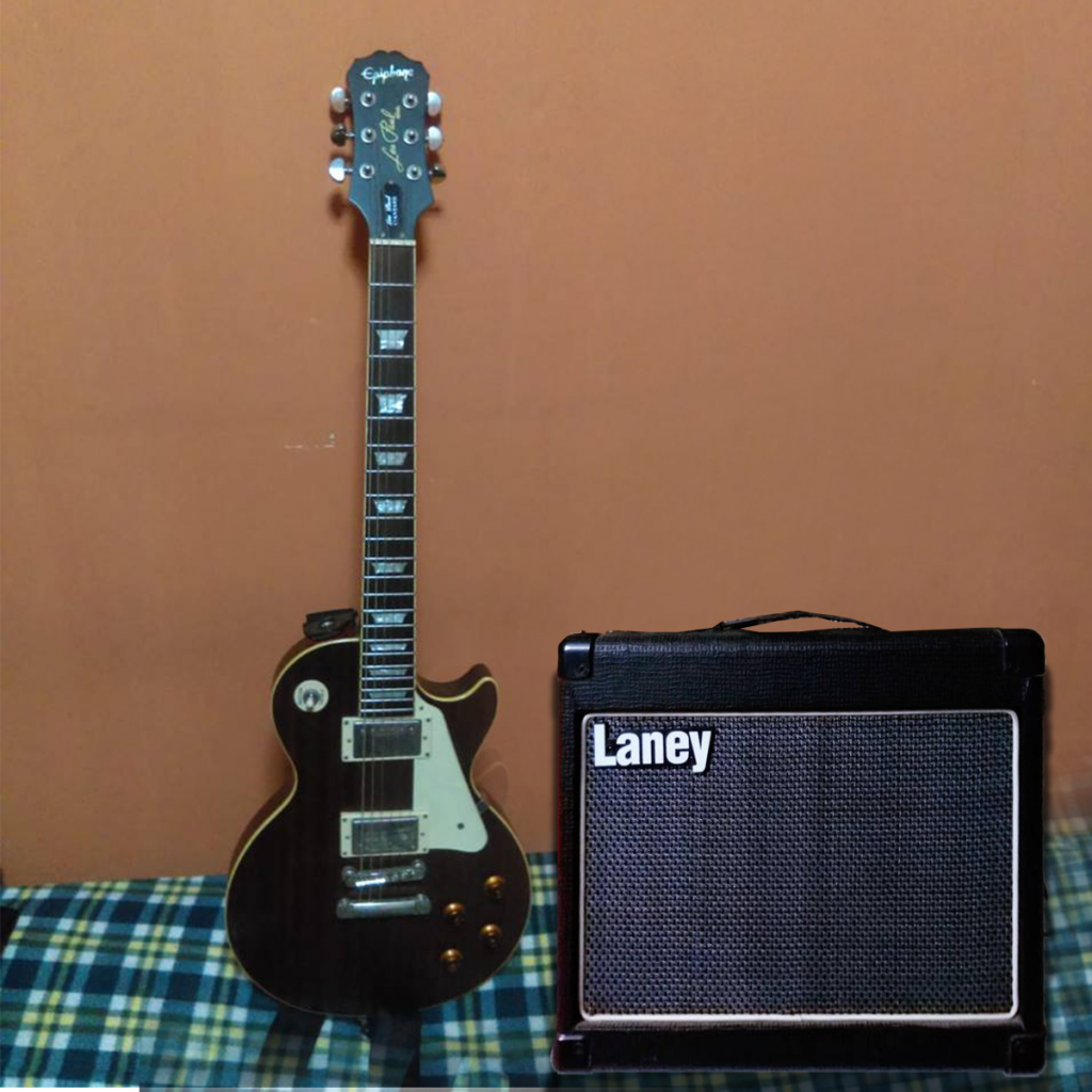 Guitarra Epiphone Amplificador Laney